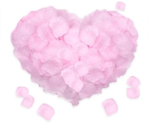 SHINTAYL 1200PCS Rose Petals for Bedroom - Fake Roses Pink Petal Faux Flowers, Artificial Roses Petals for Marry me, Valentines, Proposal, Anniversary, Wedding Love Decorations Romantic Party