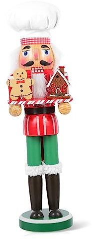 PRETYZOOM Nussknacker Figur Holz Weihnachten Ornament Dekor Bastelarbeiten Für Schreibtisch Auto Und Zuhause