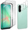 Hengnewro 3 Pièces Verre Trempé pour Samsung Galaxy A26 5G avec 3 Pièces Caméra Arrière Protection Accessoire, 9H Dureté, Avec Outil D'alignement Facile, Anti-Rayures, Sans Bulles Protection écran