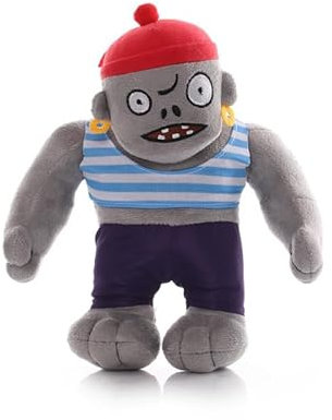 30cm PVZ Zombie Plush Myth, Zombie Cosplay Plushies Plants vs Zombies Stuffed Toy, Imp/Magician/Wizard/Snowman Zombie Soft Doll Gift for Fans (Little giant zombie in red hat)