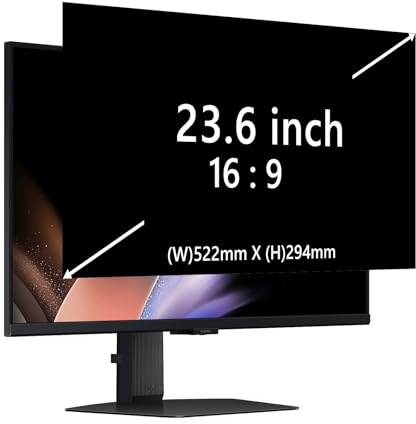 RanBluu 23.6 Zoll 16:9 Monitor Blickschutzfilter für Computer | Anti Blaulicht Blendschutz Displayschutz, lickschutzfolie Sichtschutzfilter für 23.6 16:9 Blickschutzfolie