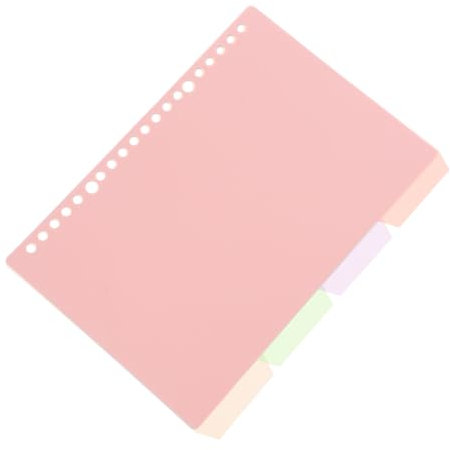 ARTIBETTER 4pièces Séparateurs De Dossier Pp Pastel Rose Avec Onglets Organiseur Multifonctionnel Pour École Et Bureau Pochettes Poly Imperméables Pour Notebooks Et Classeurs