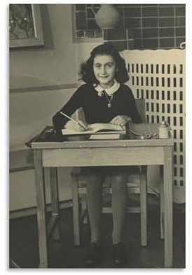 LAIRIBA Poster, deutsche Journalistin, Anne Frank Is Studying Retro, Büro, Schlafzimmer, Ästhetik, 40 x 60 cm