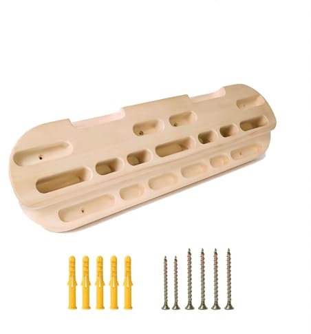 Cnwinu Kletterbrett aus Holz, Klettergerüst, Klettergriffbrett, Klettergerüst, Zubehör mit Schrauben, Fingerspitzenverstärker zur Verbesserung der Fingerstärke