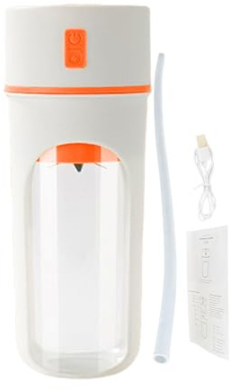 Bouteille Mixeur Électrique | Sans Fil Personnel et Compact - 480ml Rechargeable avec Paille Gourde Multifonction pour Boissons Fruitées, Randonnée, Voyage, Jus, Camping, Préparation de Repas à la