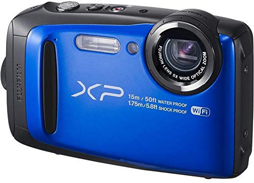 Fujifilm FinePix XP90 Digital Camera 16.4 Megapixel with 5X Optical Zoom waterproof/Shockproof WI-FI 3.0-Inch Display Blue (Renewed)