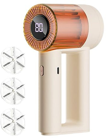 Yulokdwi Afeitadora De Ropa - Máquina Quitapelusas para Suéteres y Ropa con Cuchilla Desbarbadora | Recargable con Pantalla LED y 3 Velocidades, Accesorio Práctico para Eliminar Pelusas en