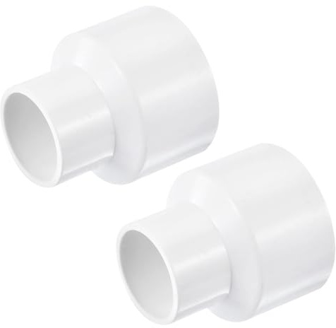 TA-VIGOR Lot de 2 raccords réducteurs en PVC - 50 mm x 32 mm - Blanc