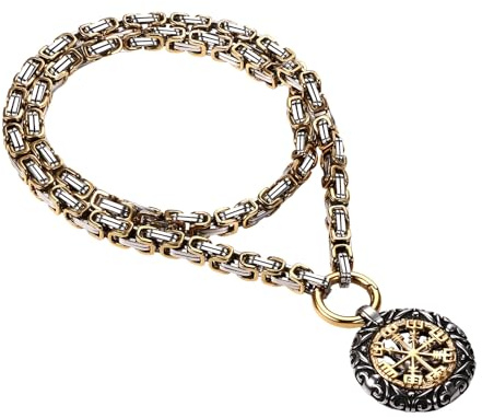 Cupimatch Viking Axe Men's Necklace: Silver Rune Jewelry Amulet Viking Norwegian Necklace