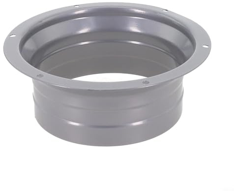 Metall-Flansch-Lüftungsschlitz für 104,4 cm runde Kanalverbinder, Aluminiumrohr, Abluftschlauchflansch mit Schraubenlöchern, verzinktes Blech für Wand Mo (120 mm)