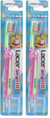 Lacer Infantil Cepillo de Dientes para Niños de 2 a 6 años, 1 unidad (Paquete de 2)