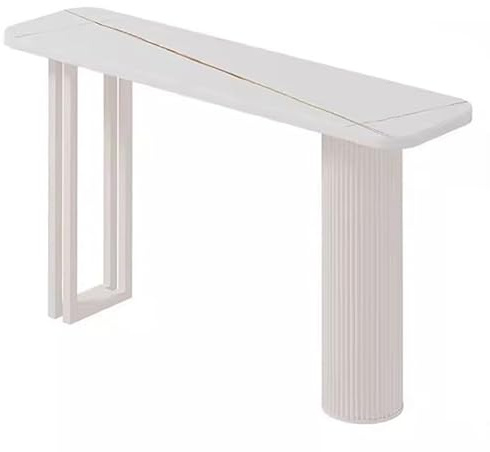 XLIHAWY Table D'entrée, Console Imitation Marbre avec Piétement en Métal, D'appoint Longue Et Étroite À Placer Derrière Un Canapé, Table Couloir(D,150x30x80cm)