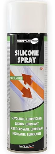SIMPLETEK - Silicone Spray Secco 100% Siliconico Senza Solventi 500 ml | Lubrificante Distaccante Antistatico Dielettrico Idrorepellente (1 pezzo)