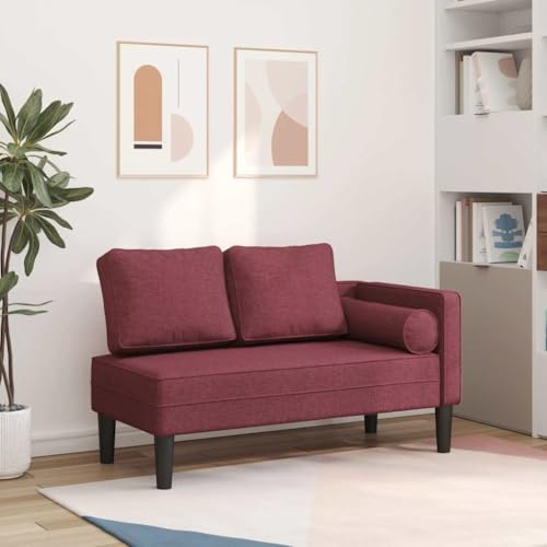 Solivagant Sofá diván con Cojines Tela Rojo Tinto,Rojo,16.65kg