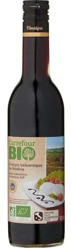 CARREFOUR BIO - Vinaigre Balsamique au Moût de Raisin Concentré Bio - la bouteille de 50cL - Le Lot De 4