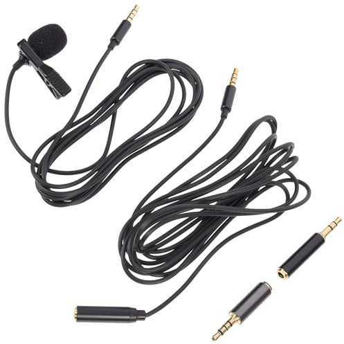 Toddmomy Kit Microphone Enregistrement Voix Omnidirectionnel 2 Sets Housse Portable et Mousse Anti-Vent pour Ordinateur et Caméra, pour Vlogging et Interview