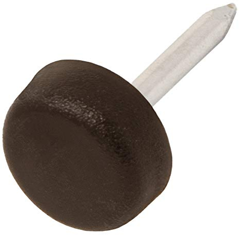 Adsamm PG-N-BR-10-32 32 feltrini in plastica con chiodo, Marrone, Ø 10 mm