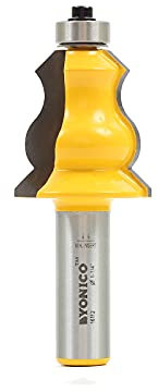 Yonico 16112 Large Standard Cap Crown Cap Molding Router Bit 1/2-Inch Shank