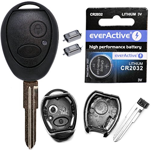 Repair Reparatur Satz Gehäuse Funkschlüssel Fernbedienung Autoschlüssel 2X Mikrotaster 1x CR2032 Batterie für Land Rover/Rover/MG