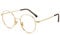 Cyxus Occhiali Luce Blu Donna Uomo Montature Leggero Metallo Moda Computer Occhiali Anti Mal di Testa Affaticamento Degli Occhi（Oro）