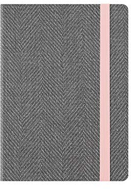 SMALL WEEKLY DIARY WITH NOTEBOOK 18 MONTH 2019/2020 - GREY TWEED