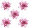 FeiliandaJJ 5Pcs Weihnachten Deko Anhänger 10cm Goldpulver Weihnachtsblume Hängende Verzierung für Babyzimmer Weihnachtsbaum Party Tür Wand Haus Deko Accessoires (Rosa)