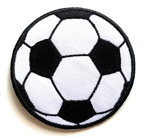 Football Patch Embroidered Soccer Ball Badge Iron/Sew On T Shirt Bag Jeans Top