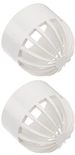 Balacoo 2 Pcs Fish Tank Guard PVC Breathable Cap, Aquarium Intake Cove, Aquarium Permeable Net Strainer Guard Overflow Screen for Aquarium Fish Tank, 1.8 inch