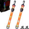 ZLCBBD Blinklicht Schulranzen Kinder - LED USB Aufladbar Licht Sicherheitslicht, Reflektierende Lichtband Reflektor Anhänger für Schulranzen, Rucksack, Wandern, Joggen, 2 Stück (2-Orange)