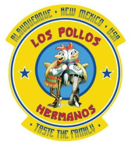 cut-it folientechnik & design 2X LOS Pollos Aufkleber 9x8cm Kult Sticker Hermanos Breaking Bad Walter White Auto Oldschool