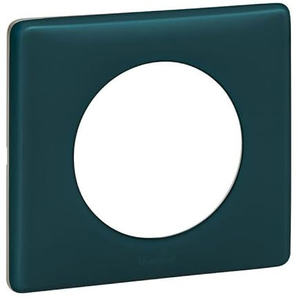 plaque céliane - 1 poste - bleu / vert - legrand 066771