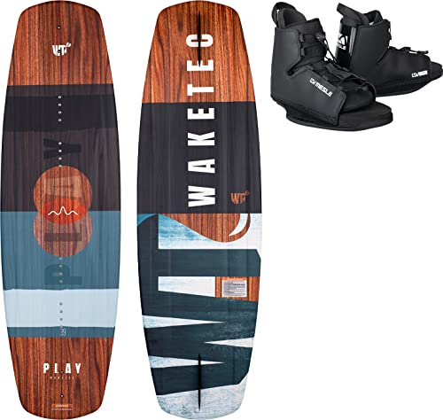 Waketec Wakeboard-Set Play mit Duro Bindung, Package für Anfänger und Fortgeschrittene, leicht zu Fahren, Körpergewicht 40-85 kg, Kinder Erwachsene Einsteiger