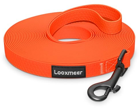 Wasserdicht Schleppleine für Hunde, 3m 5m 7m 10m 15m 20m 25m 30m Biothane Schleppleine mit Robusterem Karabiner, Wasserfest Hundeleine, Laufleine für Große bis Kleine Hunde, Reißfeste Trainingsleine