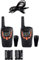 Cobra AM655 Kompakte Walkie-Talkies (2er-Pack) – 8 km Reichweite, 16 Kanäle und 121 Codes zur Gesprächsverschlüsselung, wetterfest, wiederaufladbare Zwei-Wege-Funkgeräte, Schwarz