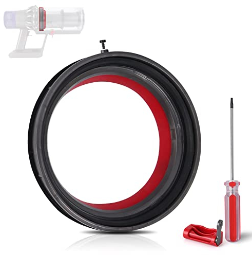 WYWY.Wide Dust Bin Top Fixed Sealing Ring Replacement for Dyson V10/SV12 Vacuum Cleaner Dust Bucket Sealing Ring Replacement Parts with Trigger Lock