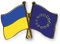 Freundschaftspin pins Ukraine - Europa EU Flagge Fahne Anstecker Button Metall NEU Anstecknadel