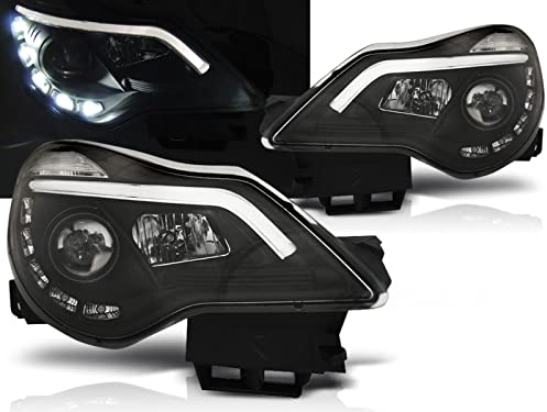 Tuning-Tec Led Tagfahrlicht Scheinwerfer in schwarz für Opel Corsa D Facelift ab 2011