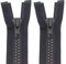 MebuZip 2 pezzi 150 cm #10 cerniera in plastica divisibile nero 8,5 mm cerniera per giacche cucito cappotti (DK2T)