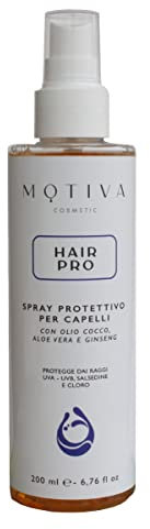 Spray Protettivo Capelli contro UVA UVB Salsedine e Cloro Con Olio di Cocco Aloe Vera e Ginseng 200ml