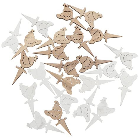 EXCEART 72st -holzspäne Osterschmuck Holz Baumscheiben Anhänger Hängend Aus Holz Strumpf Stuffer Geschenke Osterdeko Zum Aufhängen Handwerkliches Dekor Heim Kind Hölzern Zubehör Tier