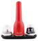 FinaMill Moulin à poivre rechargeable par USB et moulin à épices | Comprend 2 capsules Pro Plus à changement rapide, 1 Max Pod et un plateau trio noir | Éléments de meulage en céramique | Rouge