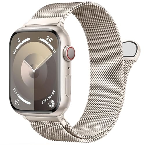 OULUOQI Cinturino di ricambio compatibile con cinturino Apple Watch 41mm 40mm 38mm 46mm 45mm 44mm 42mm 49mm, bracciali milanesi in acciaio inossidabile per iWatch serie 10 9 8 SE 7 6 5 4 3 2 1 Ultra 2