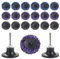Coolty 18 Pieces CSD Disc Sanding Disc, 50mm 2 Inch Purple/Blue/Black Cleaning Disc Set, Surface Treatment or Paint Removal Polishing for Drilling, Roller Sanding Disc with Disc Pad Holder