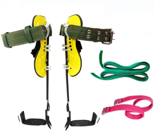 Tree Climbing Spike Set, Tree Climbing Spurs, Tree Climbing Boot Spikes, Stand-up Tree Climbing Spurs, Adjustable Climbing Trees Artifact for Outdoor Adventures and Tree Climbing Practice Twoteeth