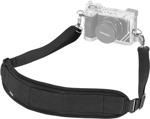 Neewer Shoulder Strap for Phone Cages for iPhone Samsung & Camera Cages for Canon Sony Nikon, Two 1/4 Screw D Rings, Comfortable Pad, Length Adjustable Neck Strap for Phone Video Stabilizer, CA070