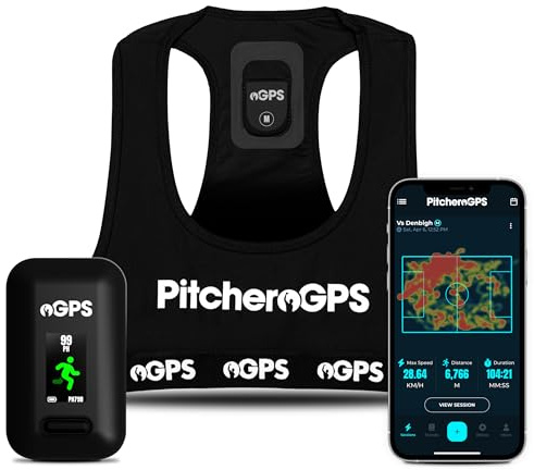PitcheroGPS GPS Tracker Vest - 60 Days App Access Included | Football, Rugby and Hockey. Track speed, distance, intensity and heatmaps with 18 player performance metrics