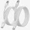 Cat 7 Cable Ethernet 3m 2Pcs, Cable de Red Cat 7 Blindado S/FTP Gigabit Cable RJ45 24AWG Cable LAN Blanco Impermeabilización Cable Red 3 Metros Exteriores 10Gbit/s 600MHz Alta Velocidad Para Moedm