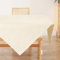 AooHome Tischdecke Abwaschbar, Beige Mitteldecke 80x80cm Leinen-Optik Tischtuch aus Polyester Wasserabweisend mit Lotuseffekt, Dauerhaft Kratzfest für Wohnzimmer, Esszimmer, Balkon, Garten