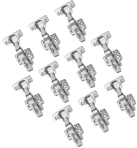 5 Pairs FullOverlay Soft Close Cabinet Hinges Silent Hydraulic, Heavy-Duty Frameless European Concealed Hinges for Kitchen Cabinet Door and Wardrobes
