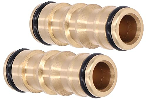 Tubo Tor, 2 Pezzi Tubo in Ottone Maschio a Rapido T 2 Pezzi Tubo Flessibile Parti Doppie Kit Set di Raccordi Congiunti 1 2 Pollici per Giardino